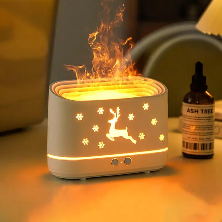 Premium Flame Diffuser Humidifier - Stylish Aromatherapy with a Cozy Glow