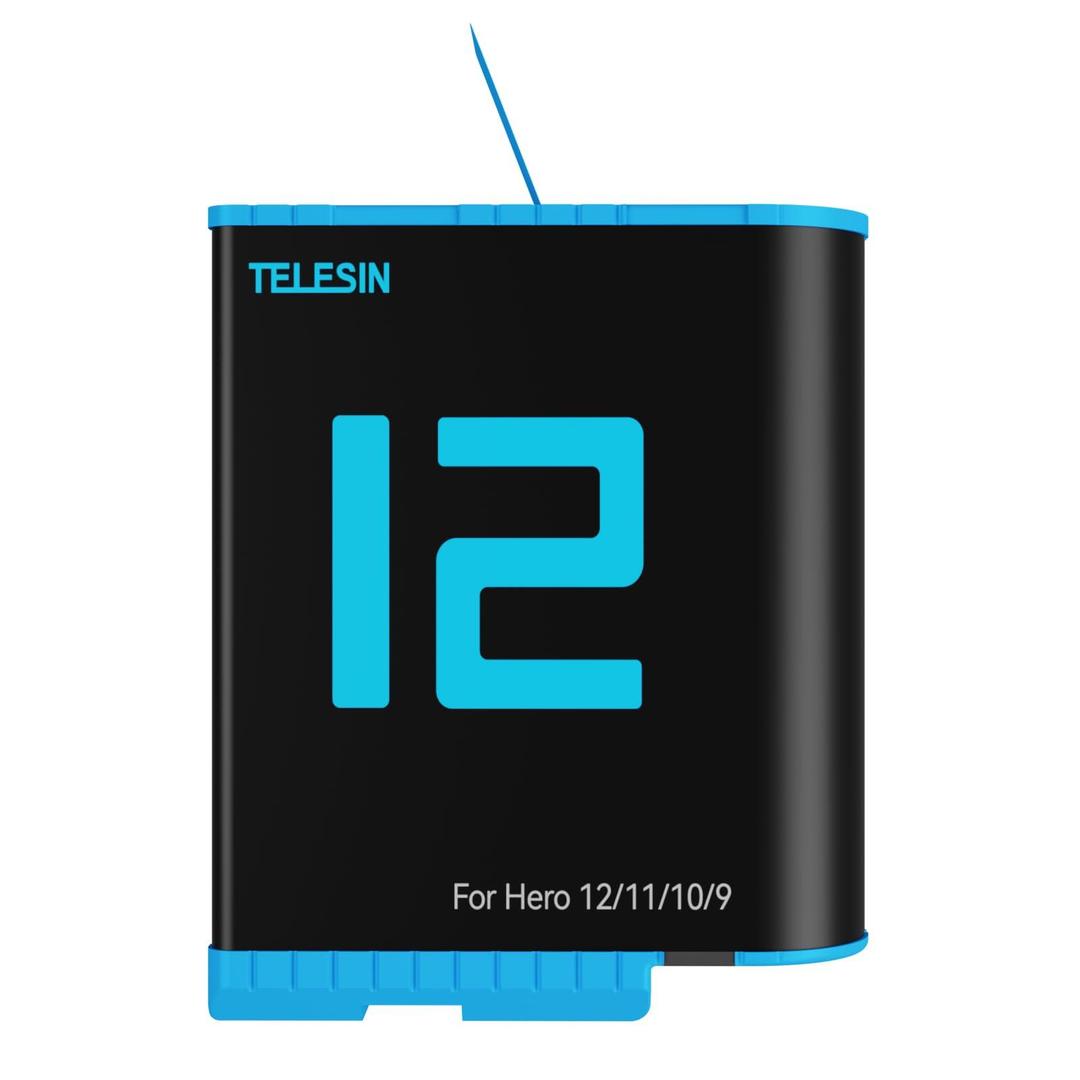 TELESIN Battery For GoPro HERO12/11/10/9 (Black), 24011802